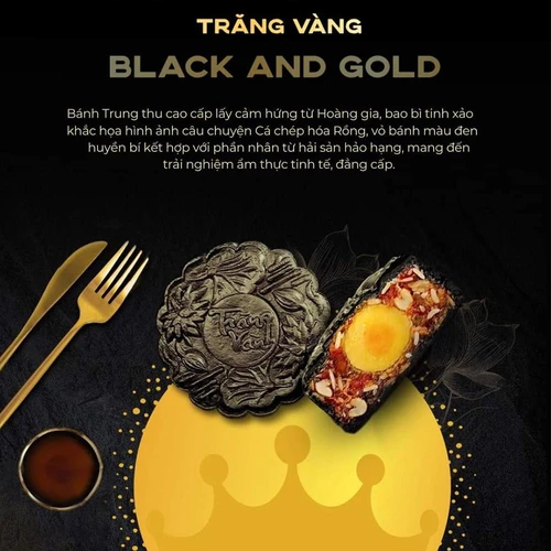 Bánh trung thu Kinh Đô Trăng Vàng Black And Gold Kim Cương Hộp 6 Bánh