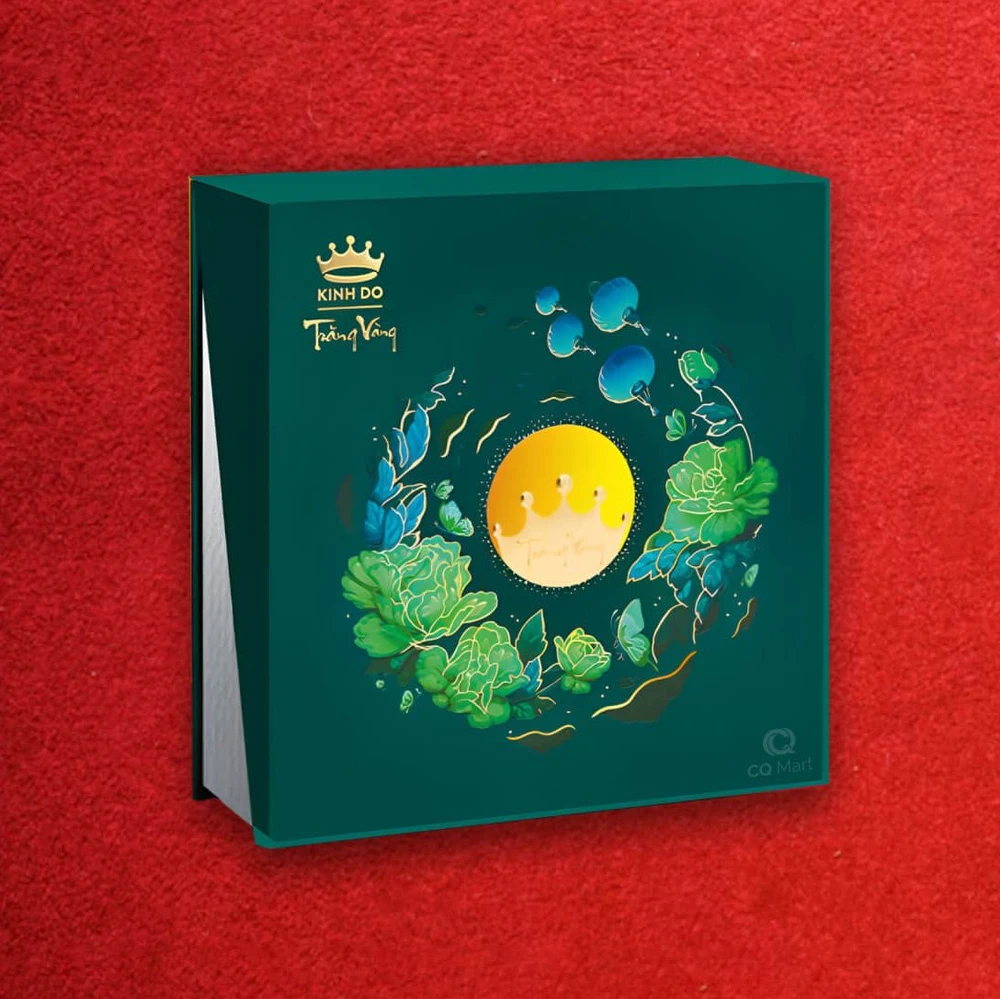 Bánh Trung Thu Kinh Đô Trăng Vàng Hồng Ngọc An Lành Thượng Hạng - Hộp 4 bánh 160g/bánh