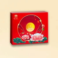 Bánh Trung Thu Kinh Đô Trăng Vàng Hồng Ngọc An Thịnh (Đỏ) - Hộp 4 bánh 160g (HND)
