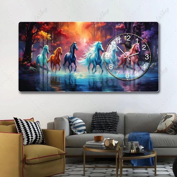 Tranh Đồng Hồ Nổi 3D Mã Đáo Thành Công Lộc Phát