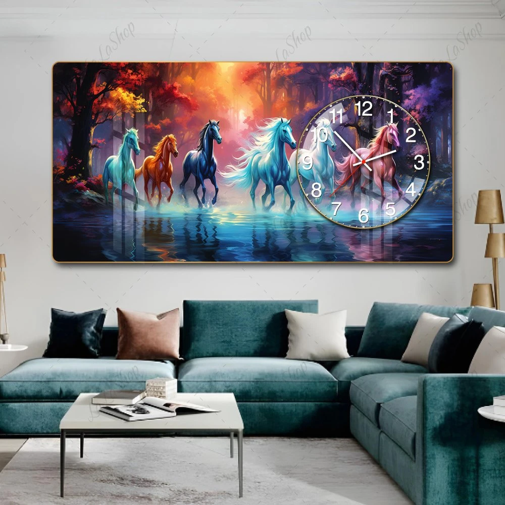 Tranh Đồng Hồ Nổi 3D Mã Đáo Thành Công Lộc Phát