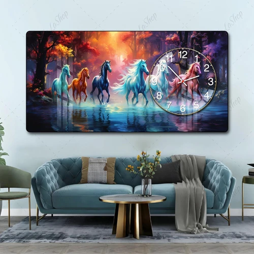 Tranh Đồng Hồ Nổi 3D Mã Đáo Thành Công Lộc Phát