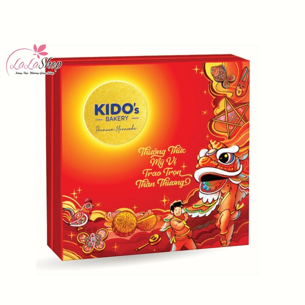 Hộp 4 Bánh Trung Thu Kido Mỹ Vị An Khang Đỏ (CB7)