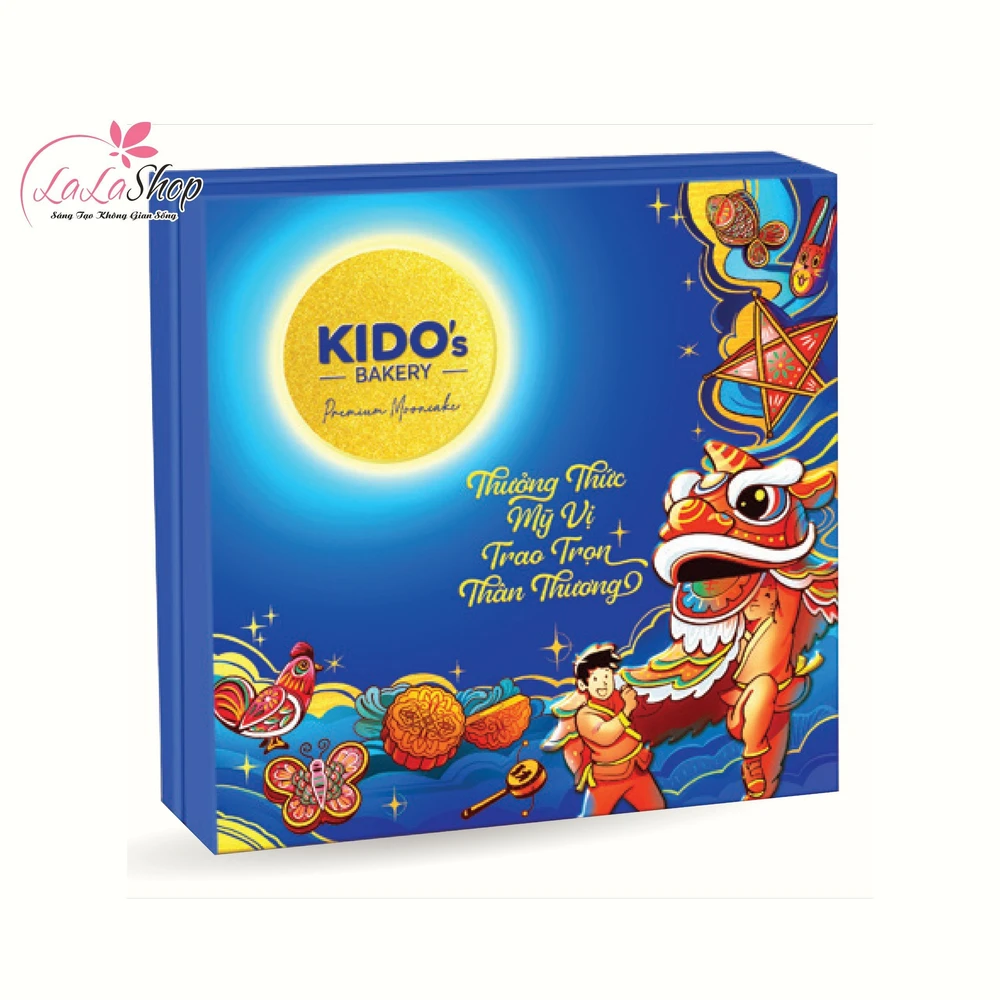 Hộp 4 Bánh Trung Thu Kido Mỹ Vị An Khang Xanh (CB4)