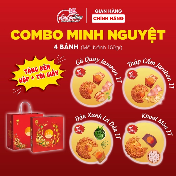 Hộp 4 Bánh Trung Thu Kinh Đô Minh Nguyệt