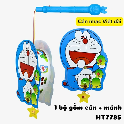 Lồng đèn trung thu 2 mảnh có đèn mẫu doraemon