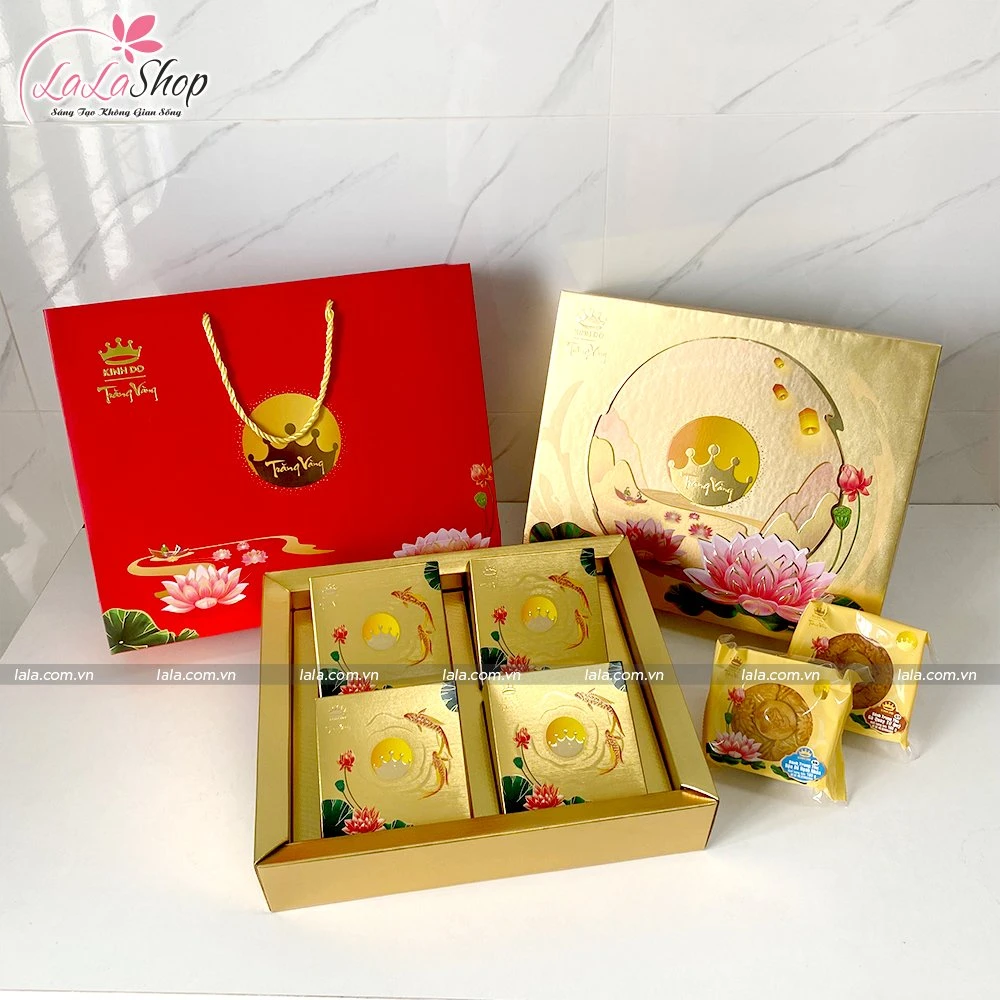 Bánh Trung Thu Kinh Đô Trăng Vàng Hồng Ngọc An Phú 4 Bánh 160g Thượng Hạng (HNV)