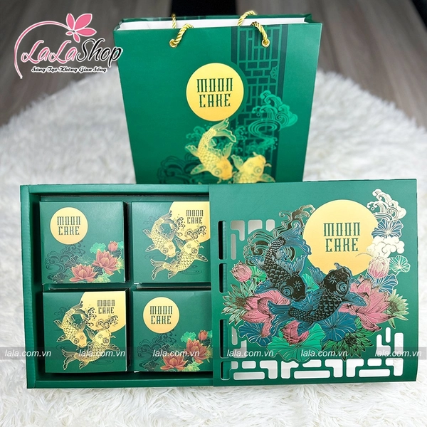 Hộp 4 bánh trung thu Song Ngư Tân Dân Lợi