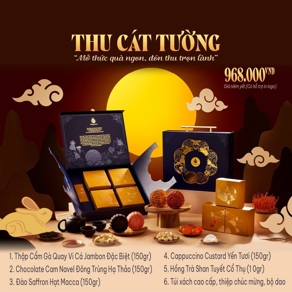 Hộp 4 Bánh Trung Thu - Thu Cát Tường (NL)