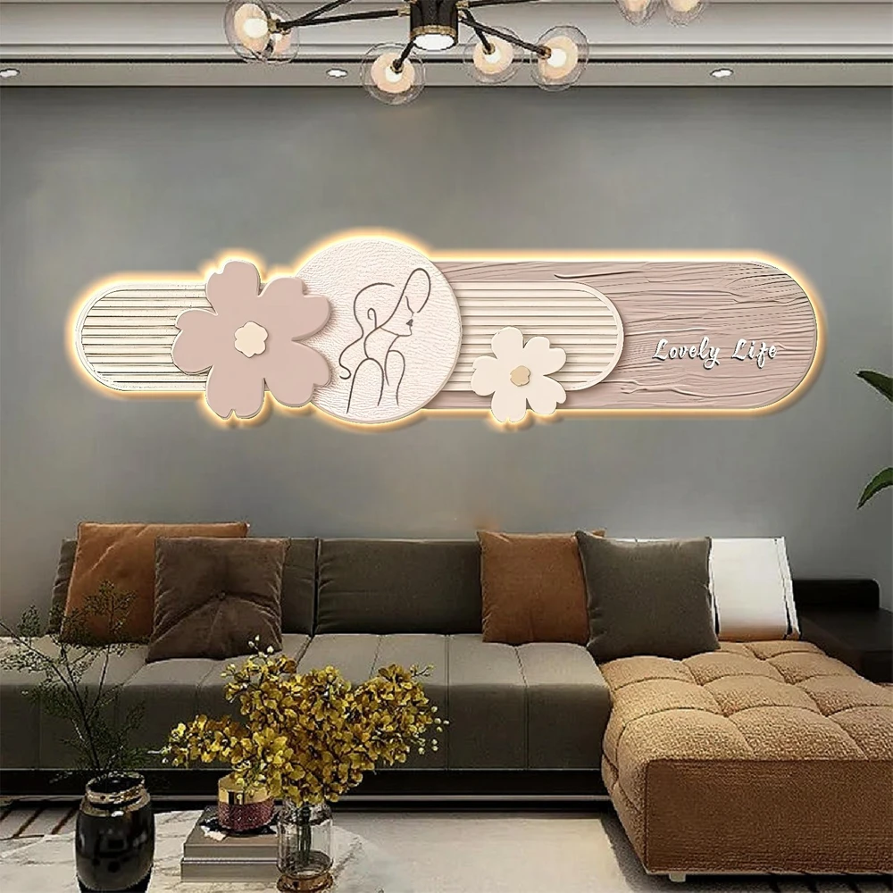 Tranh đèn LED treo tường Lovely Life nhẹ nhàng trang trí đẹp