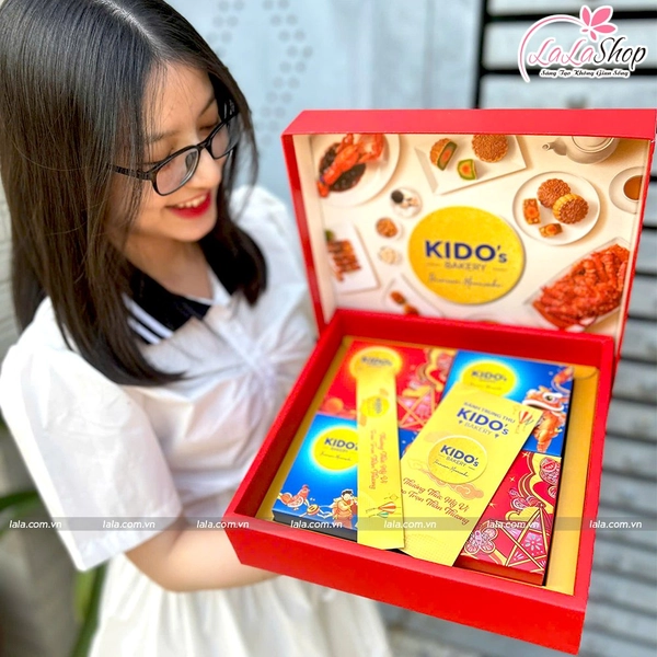 Hộp 4 Bánh Trung Thu Kido Mỹ Vị An Khang Đỏ (CB7)