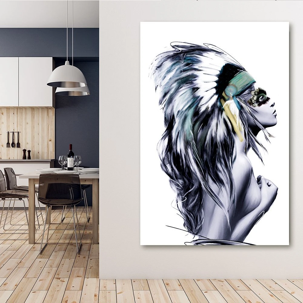Tranh treo tường nghệ thuật cô gái hoang dã
