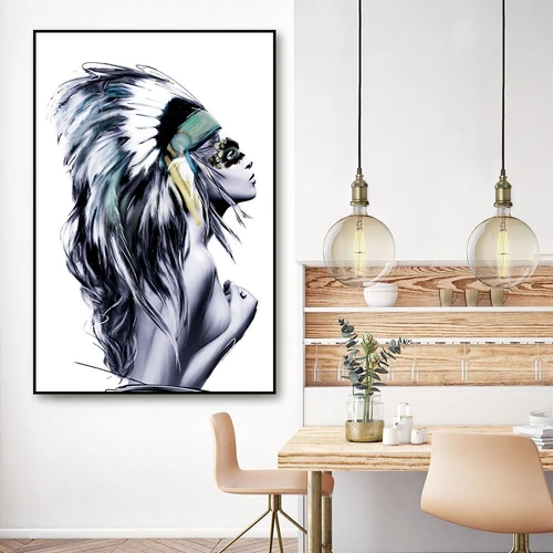 Tranh treo tường nghệ thuật cô gái hoang dã