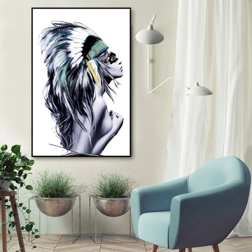 Tranh treo tường nghệ thuật cô gái hoang dã