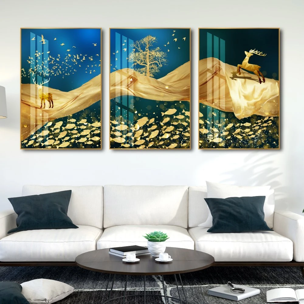 Tranh Treo Tường Hươu Vàng Nghệ Thuật