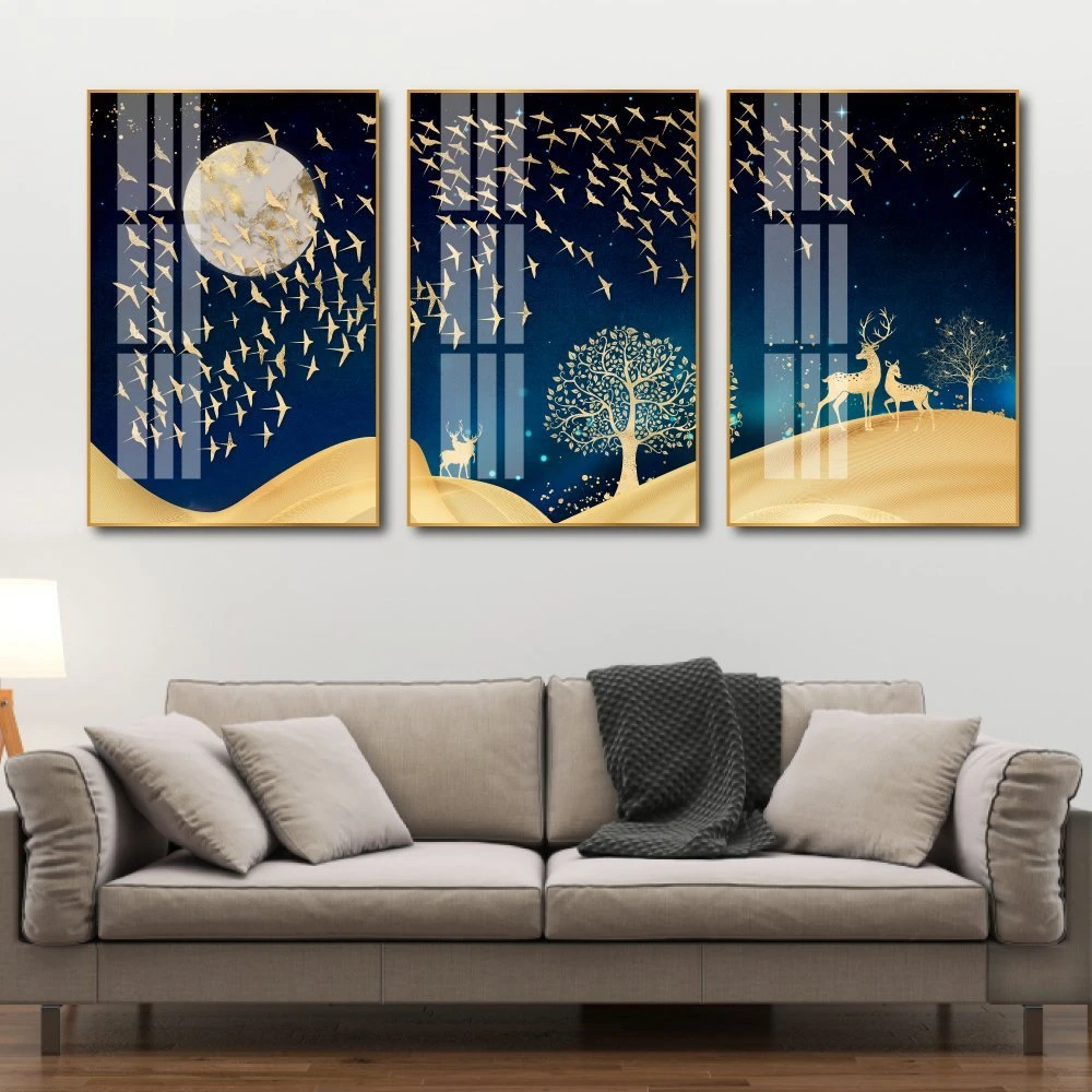 Tranh Treo Tường Hươu Vàng Nghệ Thuật