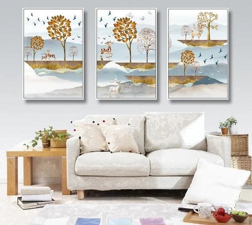 Tranh treo tường hươu cách điệu sang trọng (A-174)