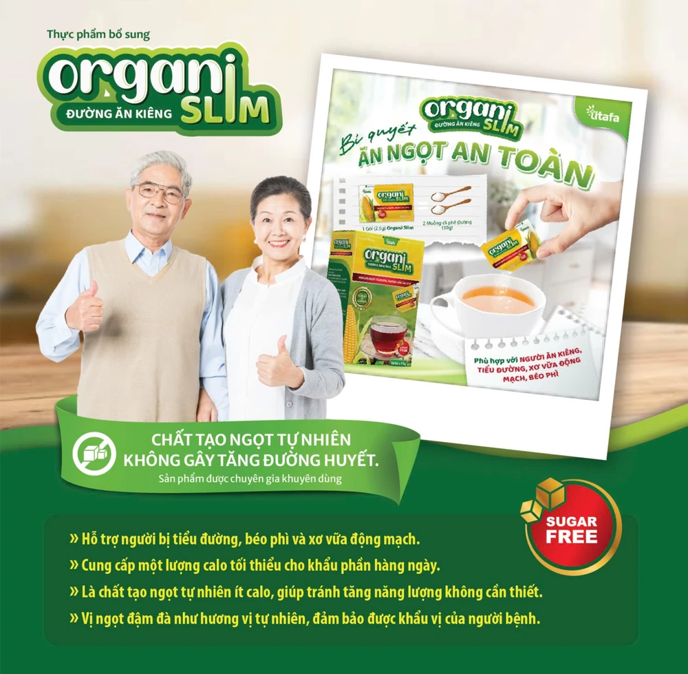 Đường ăn kiêng ORGANI SLIM (Hộp 50 gói) - Hỗ trợ cho người tiểu đường và người ăn kiêng