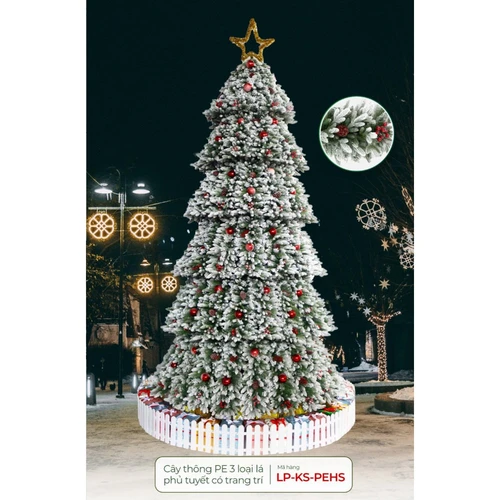 Cây Thông LISA Phủ Tuyết Có Trang Tri