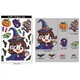 Decal 2 Mặt Trang Trí Halloween Dán Kính Cô Bé Phù Thủy Xinh Xắn