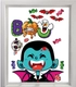 Decal 2 Mặt Trang Trí Halloween Dán Kính Bá Tước Dracula Vui Nhộn