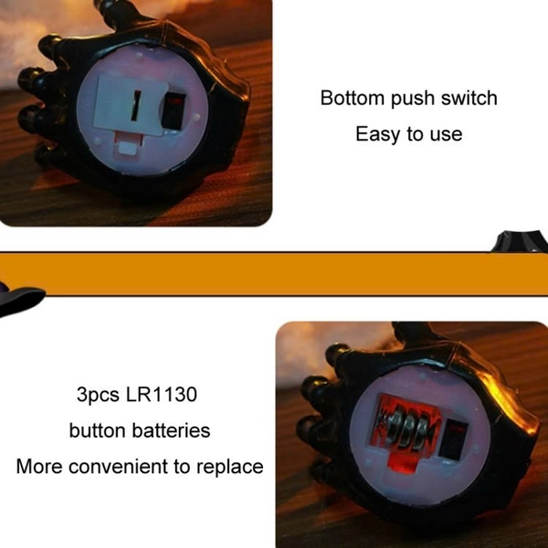 Phụ Kiện Trang Trí Halloween Bàn Tay Quỷ Để Bàn Có Đèn Led (1 chiếc)