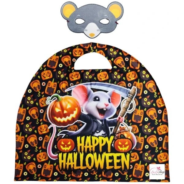 Áo Choàng Hóa Trang Halloween Kèm Mặt Nạ Chú Chuột Ma Quái