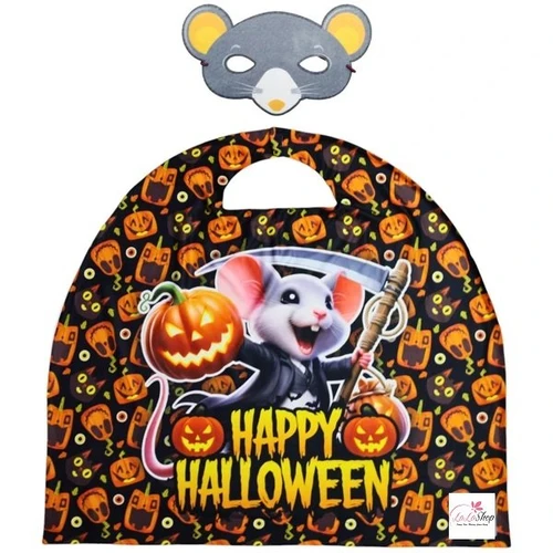 Áo Choàng Hóa Trang Halloween Kèm Mặt Nạ Chú Chuột Ma Quái
