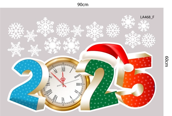 Combo Decal Trang Trí Noel Merry Christmas Quả Cầu Thủy Tinh Người Tuyết Xinh Xắn