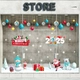 Combo Decal Trang Trí Noel Merry Christmas Gấu Trắng Và Ông Già Noel Vui Nhộn