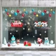 Combo Decal Trang Trí Noel Merry Christmas Gấu Trắng Và Ông Già Noel Vui Nhộn
