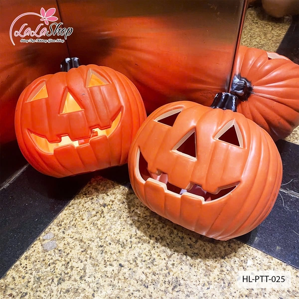Phụ Kiện Trang Trí Halloween Đèn Bí Ngô Ma Quái Có Đèn Led Sáng