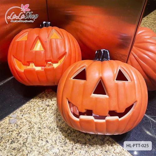 Phụ Kiện Trang Trí Halloween Đèn Bí Ngô Ma Quái Có Đèn Led Sáng