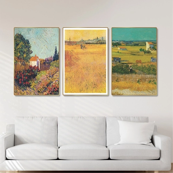 Tranh Treo Tường Tráng Gương Mùa Gặt Họa Sĩ Van Gogh Nghệ Thuật