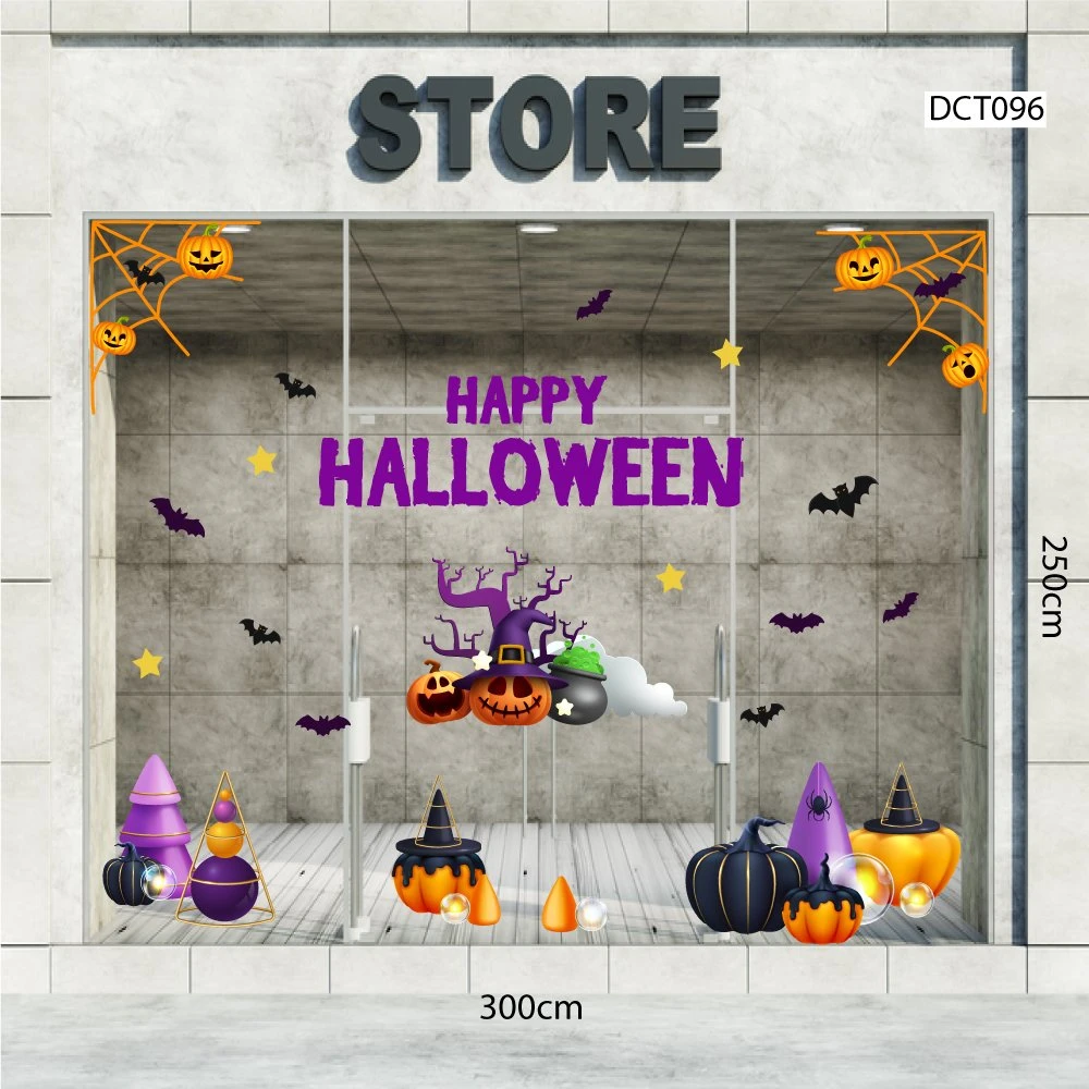 Combo Decal Trang Trí Halloween Những Quả Bí Ngô Ma Quái