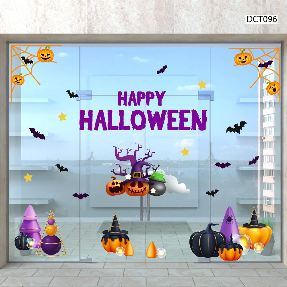 Combo Decal Trang Trí Halloween Những Quả Bí Ngô Ma Quái