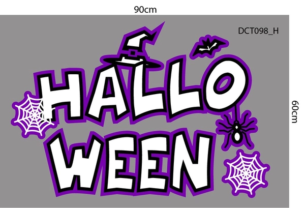 Combo Decal Trang Trí Halloween Bí Ngô Và Những Người Bạn Bí Ẩn