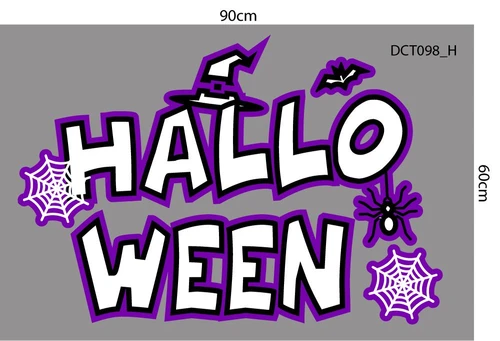Combo Decal Trang Trí Halloween Bí Ngô Và Những Người Bạn Bí Ẩn