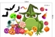 Combo Decal Trang Trí Halloween Bí Ngô Và Ếch Xanh Phát Kẹo