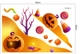 Combo Decal Trang Trí Halloween Bí Ngô Và Ếch Xanh Phát Kẹo