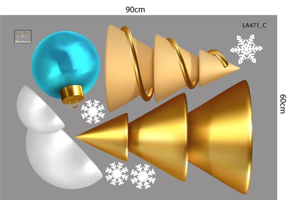 Combo Decal Trang Trí Noel Merry Christmas Người Tuyết Và Những Người Bạn