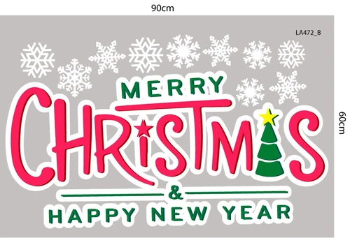 Combo Decal Trang Trí Noel Merry Chistmas Ông Già Noel Và Những Hộp Quà Xinh Xắn