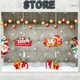 Combo Decal Trang Trí Noel Merry Christmas Ông Già Noel Và Những Người Bạn Phát Quà
