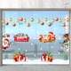 Combo Decal Trang Trí Noel Merry Christmas Ông Già Noel Và Những Người Bạn Phát Quà