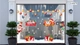 Combo Decal Trang Trí Noel Merry Christmas Ông Già Noel Và Những Người Bạn Phát Quà