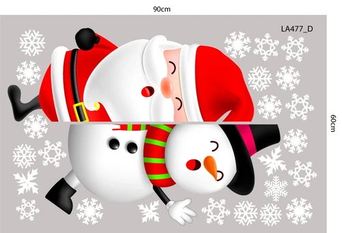 Combo Decal Trang Trí Noel Merry Chistmas Tuần Lộc Vàng Và Hộp Quà Giáng Sinh