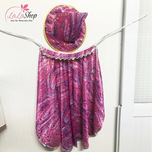 Phụ Kiện Hóa Trang Halloween Áo Choàng Bảy Màu Kèm Nón