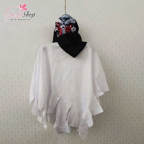 Đồ treo trang trí Halloween Bóng Ma Đáng Sợ Có Đèn Led Và Tiếng Cười