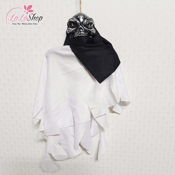 Đồ treo trang trí Halloween Bóng Ma Đáng Sợ Có Đèn Led Và Tiếng Cười