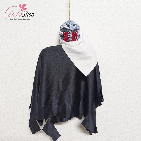 Đồ treo trang trí Halloween Bóng Ma Đáng Sợ Có Đèn Led Và Tiếng Cười